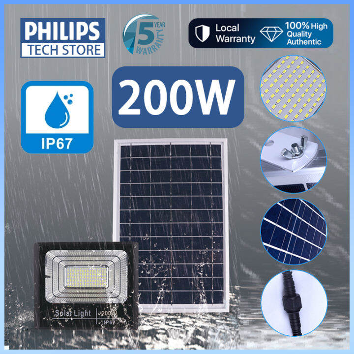 Philips 200W Solar Light Outdoor Waterproof with Remote Control Solar