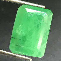 มรกตบราซิล 2.79cts, 7.3x9.95mm ทรงแปดเหลี่ยม หินธรรมชาติ 100% ไม่เผา Certified  Brazil Emerald 2.79cts, 7.3x9.95mm Octagon shape 100% Natural Gemstone