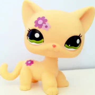 LPS CAT Rare Littlest pet shop Toys Mini Stands Short Hair Kitten Old  Figures Collection Original Bobble head toys