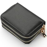 【CC】№  Leather Rfid Womens Card Wallet Small Change Purse Female Short Wallets With Holders Woman