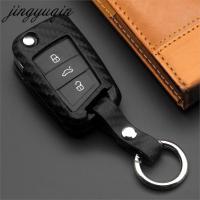 NEW Carbon Fiber Silicone Key Case Cover For VW Polo Golf 7 Tiguan for Skoda Octavia Kodiaq Karoq SEAT Ateca Leon Ibiza