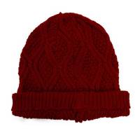 Mens Unisex Bonnet Hat Cap Baggy kitting slouchy hats warm hat winter thick casual Red