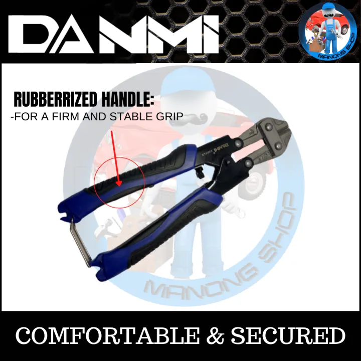 Manong Shop Danmi Bolt Cutter 8" With Rubber Handle Bolt Croppers Made