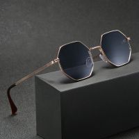 【hot】 Higodoy Sunglasses Men Octagon Metal for Luxury Brand Goggle Glasses Ladies De Sol