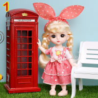 New 16 cm BJD Mini FASHION Toy DOLL With Clothes MINIATUR Kids Dolls Girls Baby Beautiful Dress Up 112 Birthday Gifts 3D Eyes