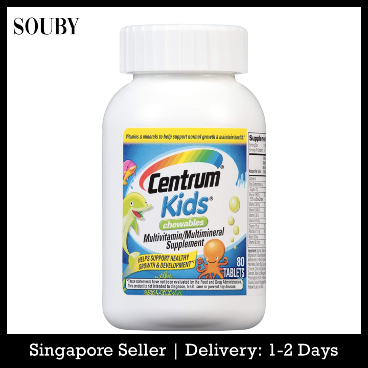 Centrum Kids Multivitamin / Multimineral Supplement (Cherry, Orange ...