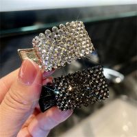 Pearl Rhinestone Metal Hair Clip Small Diamond Hairpins High Ponytail Holder Hair Claws Wedding Korean Hair Jewelry Accessories