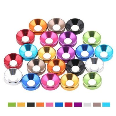 M3/M4 Multi color aluminum alloy gasket washer countersunk flat head bolt plug gasket wear resistant RC toy mountain bike washer