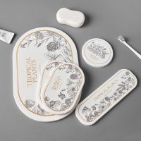 【CW】✕❂  Diatomite Placemat Coaster Absorbent Toothbrush Holder Dry Mildew Proof Storage