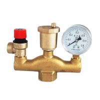 DN25 1 inch 3 Bar Brass Boiler Safety Valve Pressure Relief Boiler Automatic Exhaust valve pressure reducing valve With Gauge