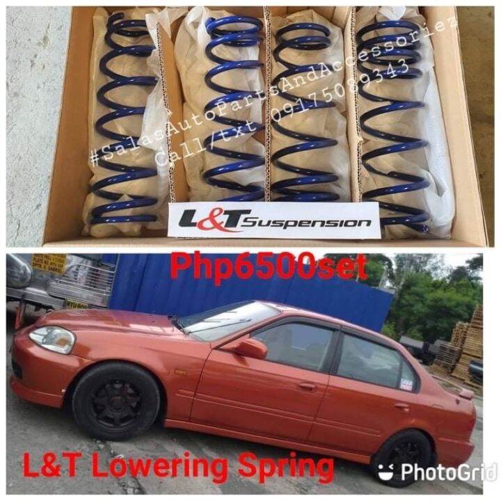 L T Lowering Spring Civic 1992 to 2000 model steering wheel roof rack