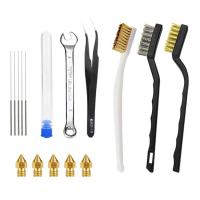 3D Printer Nozzle Cleaning Kit 16 Pieces Nozzle Cleaning Pins with Storage Box Stainless Steel Nozzle Cleaning Tool Kit for Home Office great gift