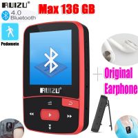 RUIZU เครื่องเล่น MP3บลูทูธแนวสปอร์ต X52 X50 8Gb คลิป Mini พร้อมส่วนค้ำยันหน้าจอ FM บันทึกเสียง E-Book นาฬิกาเครื่องเล่นเพลงสำหรับเครื่องนับก้าว