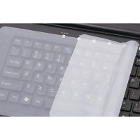 ซิลิโคนคีย์บอร์ด กันน้ำ กันฝุ่น มี 2 ขนาดหน้าจอ 13" - 14" และ 15" - 17" (Silicon Keyboard) - Clear