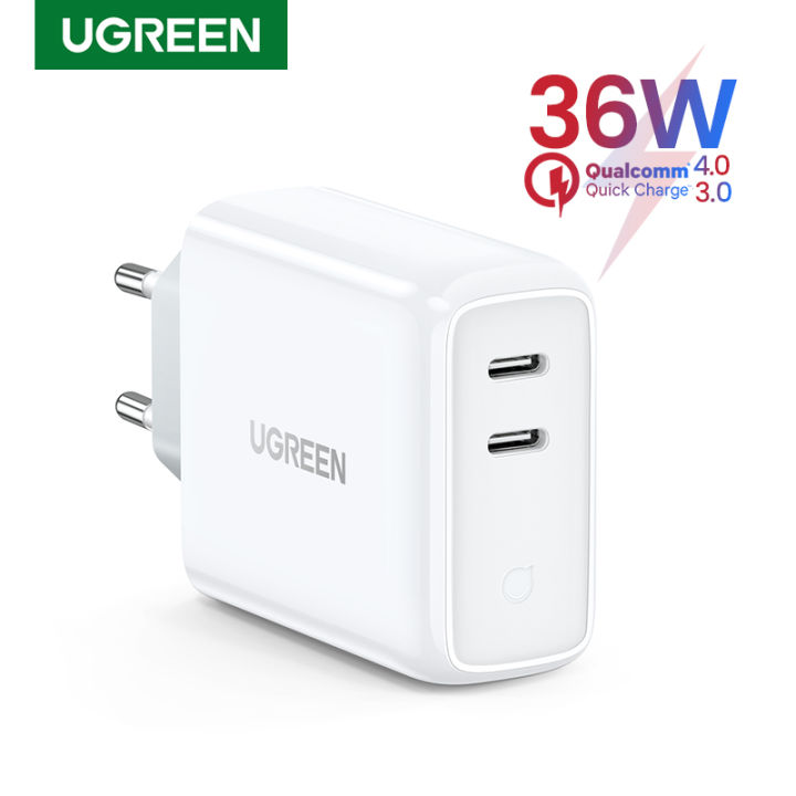 Cốc sạc nhanh UGREEN USB C 20W 36W Power Delivery Fast Charger for iPhone  12 Samsung Xiaomi Huawei 