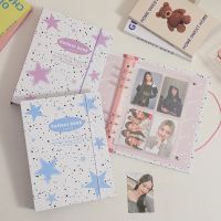 Star Pattern Photo Album Shell Cover 3/5Inch Binder Photocard Holder Cover &amp; inner Storage Book Cards Sticker Collection Book  Photo Albums