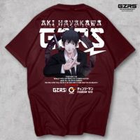 ราคาถูกGzrs เสื้อยืด Aki Hayakawa Chainsaw Man - Maroon สําหรับผู้ชายS-5XL