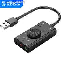 ORICO SC2 External USB Sound Card Stereo Mic Speaker 3.5mm Headset Audio Jack Cable Adapter Switch Volume Adjustment Free Drive