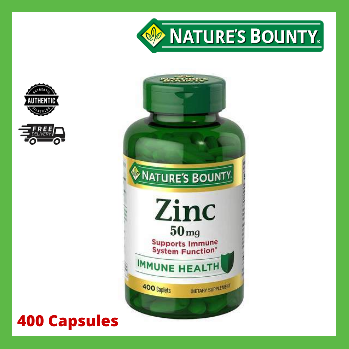 Natures Bounty Zinc 50mg Immune Health 400 Capsules Lazada Ph 9079