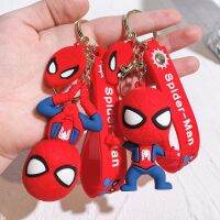 Superhero Spiderman Keychains Cartoon Spider Man Doll Keyrings Avengers Anime Figure Pendant Keyholder Car Key Chains