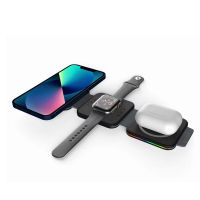 ZZOOI 15W Magnetic Wireless Charger Dock Stand for iPhone 14 13 12 Pro Fast Charger Station For iWatch 8 Ultra 7 6 5 SE 4 Airpod Pro 3