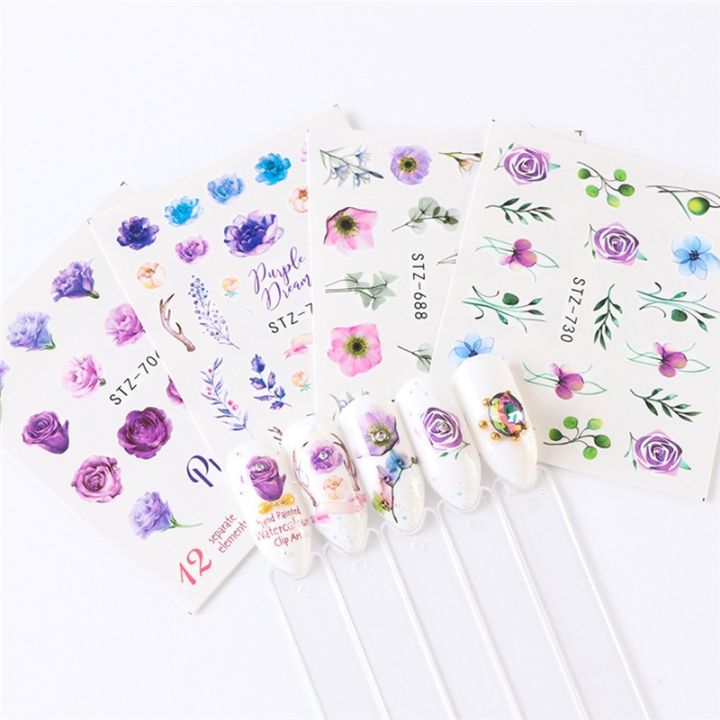 yp-24sheets-120-pictures-watercolor-floral-sticker-decals-set-designs-gel-manicure-slider