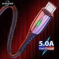 AUOVIEE สายชาร์จโทรศัพท์มือถือ5A LED 2M,ไมโคร USB Type C ชาร์จเร็วสำหรับ iPhone 13 12 Xiaomi Samsung Huawei