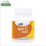 NAT C Mega- Viên uống bổ sung Vitamin C 1000mg- Hộp 30 viên