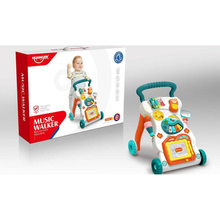 2 In 1 Multifunctional Baby Push Walker Music Walker With Educational