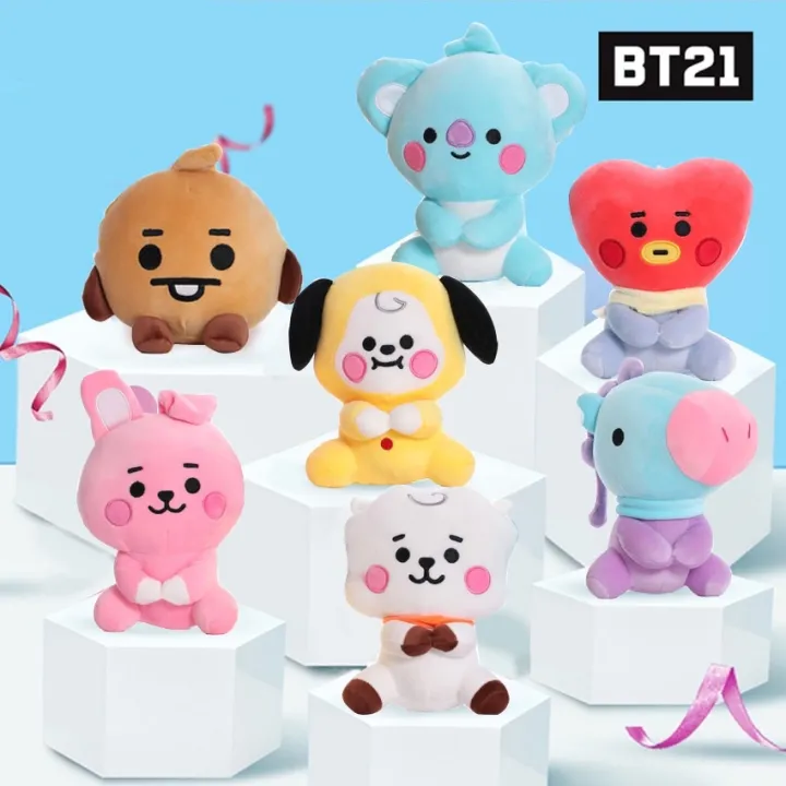 KPOP BT21 BTS Toys TATA VAN COOKY CHIMMY SHOOKY KOYA RJ MANG Plush ...