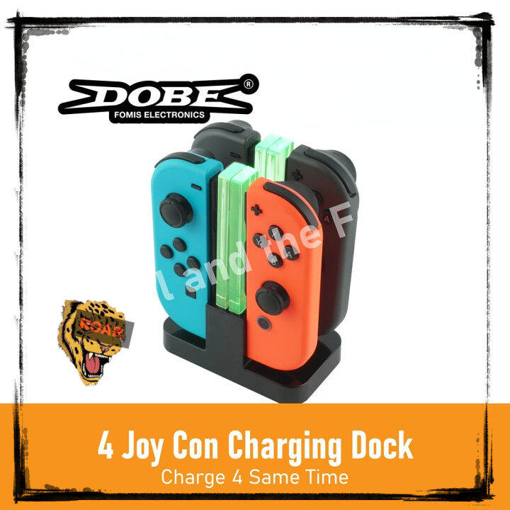 Nintend Switch 4 Controller Charger LED Indicator Charging Dock Station