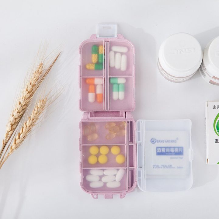 pill-box-8-grids-organizer-container-wheat-sealed-family-health-care-drug-travel-divider-weekly-tablet-holder-pill-medicine-case-medicine-first-aid-s