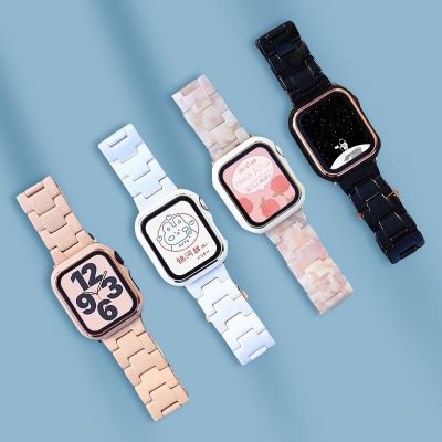 Resin Watch Strap For Apple Watch Bracelet Series 8 49mm 7 6 5 4 42mm 38mm Correa Candy For iwatch band 3 2 44mm 40mm 41MM 45MM Straps