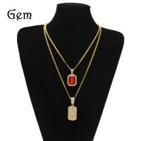 [COD] Best-selling set micro-inlaid diamond military brand mini gemstone combination pendant ancient cute one piece batch