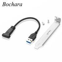 Bochara USB 3.0 Type A Male to Type C 3.1 Female Extension Cable 9 1 Cores Foil Braided Shielded with Bracket Panel