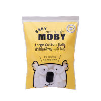 สำลีก้อนใหญ่ BABY MOBY เบบี้ โมบี้ สำลีฝ้าย สำลีก้อนกลม 1 ถุง 100 กรัมก้อนใหญ่กว่าไซต์ปกติ 3 เท่า จับถนัดมือ ใช้ทำความสะอาดผิว ใช้ทำความสะอาด