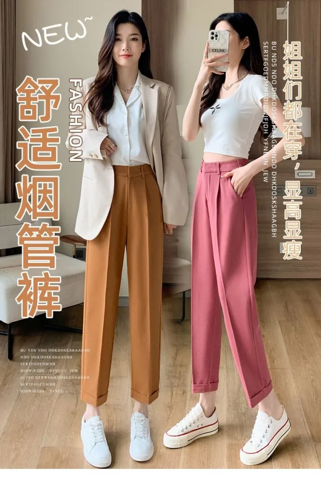 Suit pants for women girls working casual Korean style Plus size