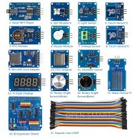 High Quality Sensor Kit with IO Expansion Board Sensor Shield RTC Buzzer LED 4-digit Display MP3 module Starter Kit for Arduino