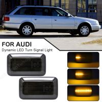 For Audi A6 S6 100 C3 C4 200 80 90 B2/B3/B4 Cabriolet Coupe V8 Dynamic LED Side Marker Lamp Turn Signal Indicator Light Bulbs  LEDs HIDs