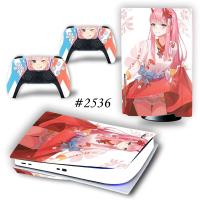 แผ่น PS5ไวนิลสติ๊กเกอร์สกิน PS5อนิเมะ2B NieR สำหรับ PS5คอนโซล Adn 2ผิวตัวควบคุม