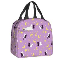 ✔►□ Sailor Kitties Moons Anime Insulated Lunch Bag for Camping Travel Waterproof Cooler Thermal Bento Box Women Kids