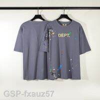 Hotgallery DEPT 2023 Washed High Street ลายพิมพ์กราฟฟิตีเสื้อผู้ชายแขนสั้นและผู้หญิงสวมแฟชั่น