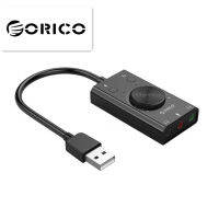 ORICO-SC2 sound cardหูฟังไมโครโฟนการ์ดเสียงภายนอกUSB ซาวด์การ์ด   แบบไม่มีไดรฟ์ การ์ดเสียง แบบพกพาสองในหนึ่งเดียวพร้อมปรับระดับเสียงเอาต์พุต 3