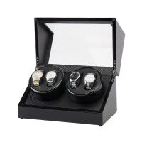 *พร้อมส่ง*กล่องหมุนนาฬิกา 4 เรือน สีอบเปียโน กล่องนาฬิกา Watch Winder กล่องหมุนนาฬิกาอัตโนมัติ W114BT ในสีดำ สีเปียโน