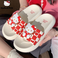 【CW】Sanrio Hello New Design Fashion Slippers Women Korean Style Soft Flat Shoes Y2k Cartoon Kuromi My Melody Sweet Sandals