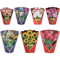 3D Up Paper Flowers Bouquet Greeting Cards Gift Cards For Mother 39;s Day Birthday Easter For Women
