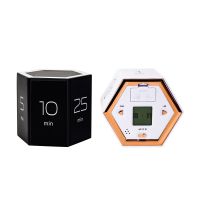 ✟☬℡ Creative Hexagon Flip Timer Mutable Countdown Reminder Count Down Up Kitchen Gadgets Supply for Classroom Kids Learning