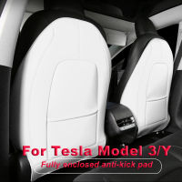 สำหรับ TESLA รุ่น3 Y Wear-Proof Anti-Dirty หนัง All-Inclusive Protection Car Seat Back Anti Kick Pad อุปกรณ์ตกแต่งภายใน