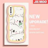 JIUMOO เคส A30s A50s A50ลายการ์ตูนน่ารักรูปหมีโคอาล่าน่ารักเคสเคสมือถือกันกระแทกแบบใสนุ่มโปร่งใสลายกล้องถ่ายรูปกรอบป้องกันอ่อนโยนแบบเรียบง่าย