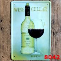 Red Wine Cellar Salinas Valley Merlot 1967 Tin Sign Bar Club Bar Art Wall Decor 20x30CM